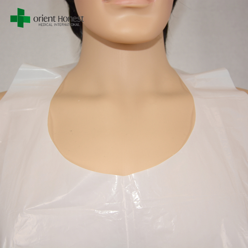 the best China Clear Plastic aprons ,white disposable plastic apron for kitchen use,plastic disposable aprons supplier