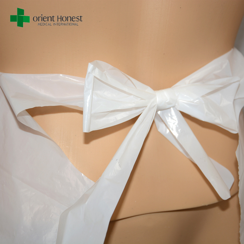 the best China Clear Plastic aprons ,white disposable plastic apron for kitchen use,plastic disposable aprons supplier