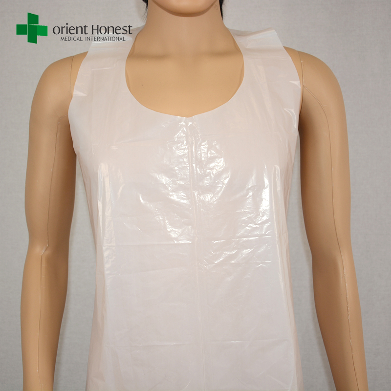 the best China Clear Plastic aprons ,white disposable plastic apron for kitchen use,plastic disposable aprons supplier