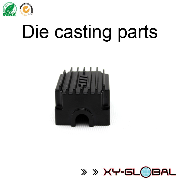 Black powder coated aluminum die casted transformer case
