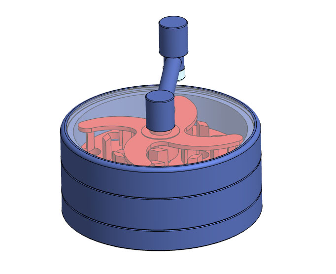 Hand-operated  smoking weed grinder with glass panel