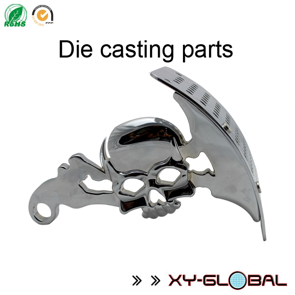 Chrome plated zinc alloy die casted motorcycle license plate