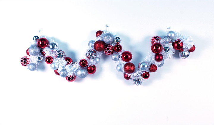 guirlanda ouropel de 180cm Natal branco