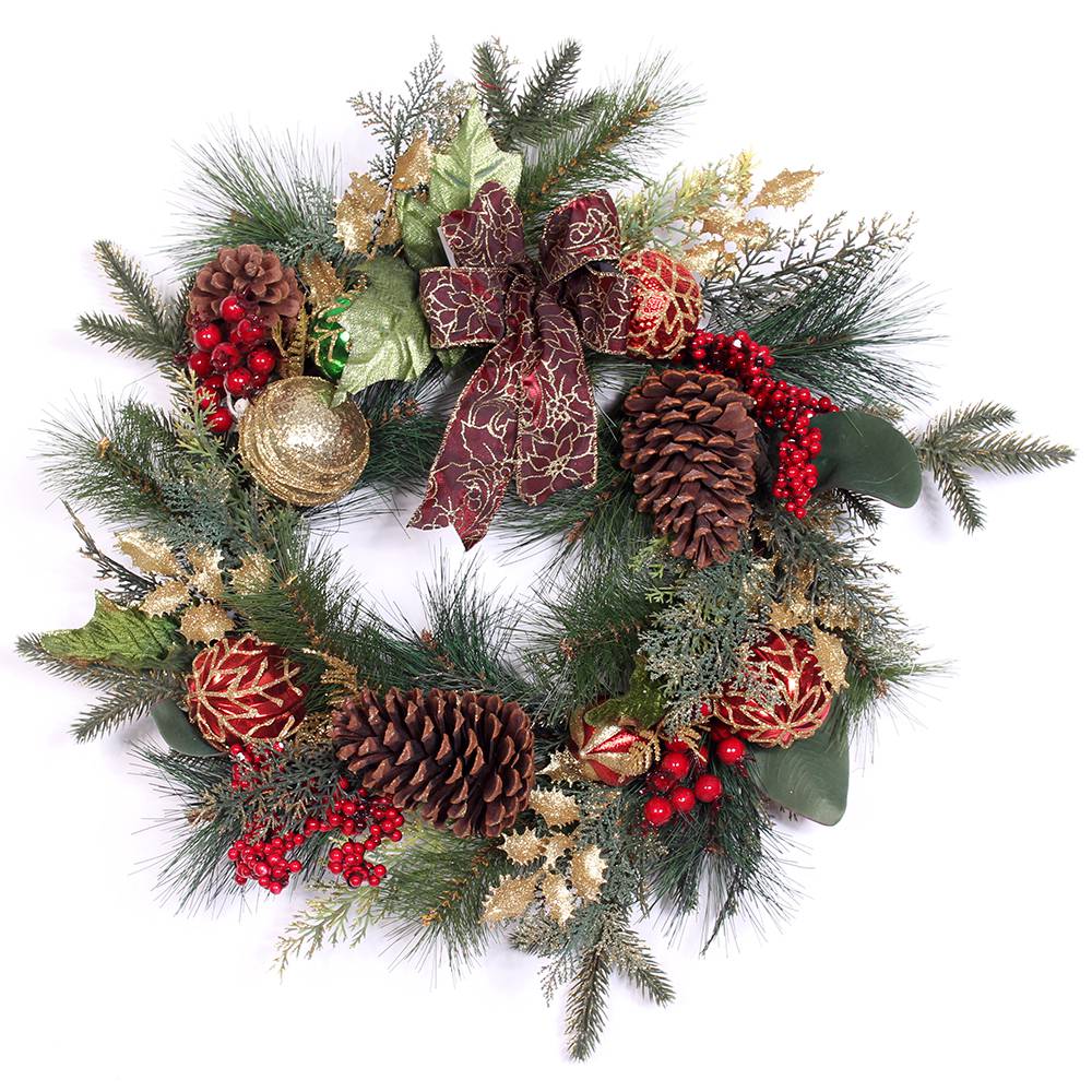 2017 新设计人工个性化圣诞花环