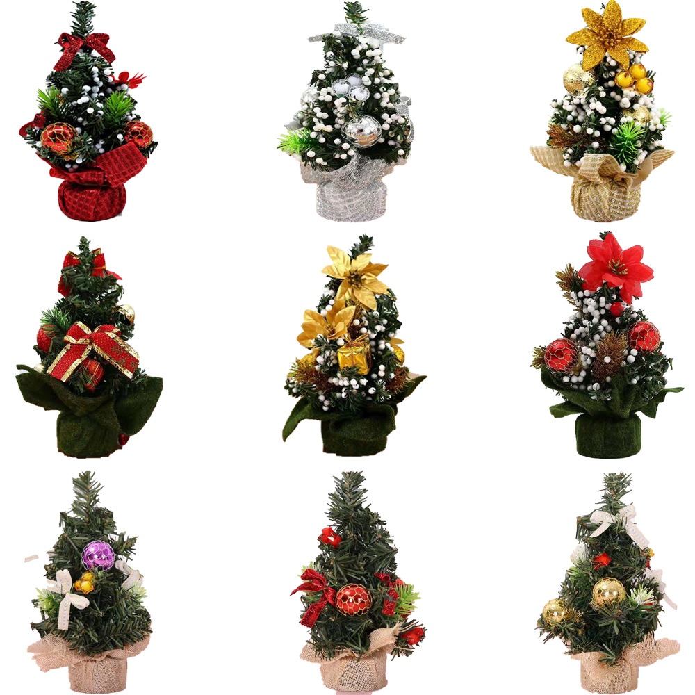 20cm Mini Christmas tree decoration table top small xmas ornament tree