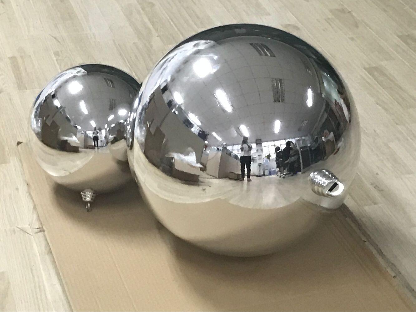 400mm Shatterproof Christmas Plastic Shiny Silver Bauble