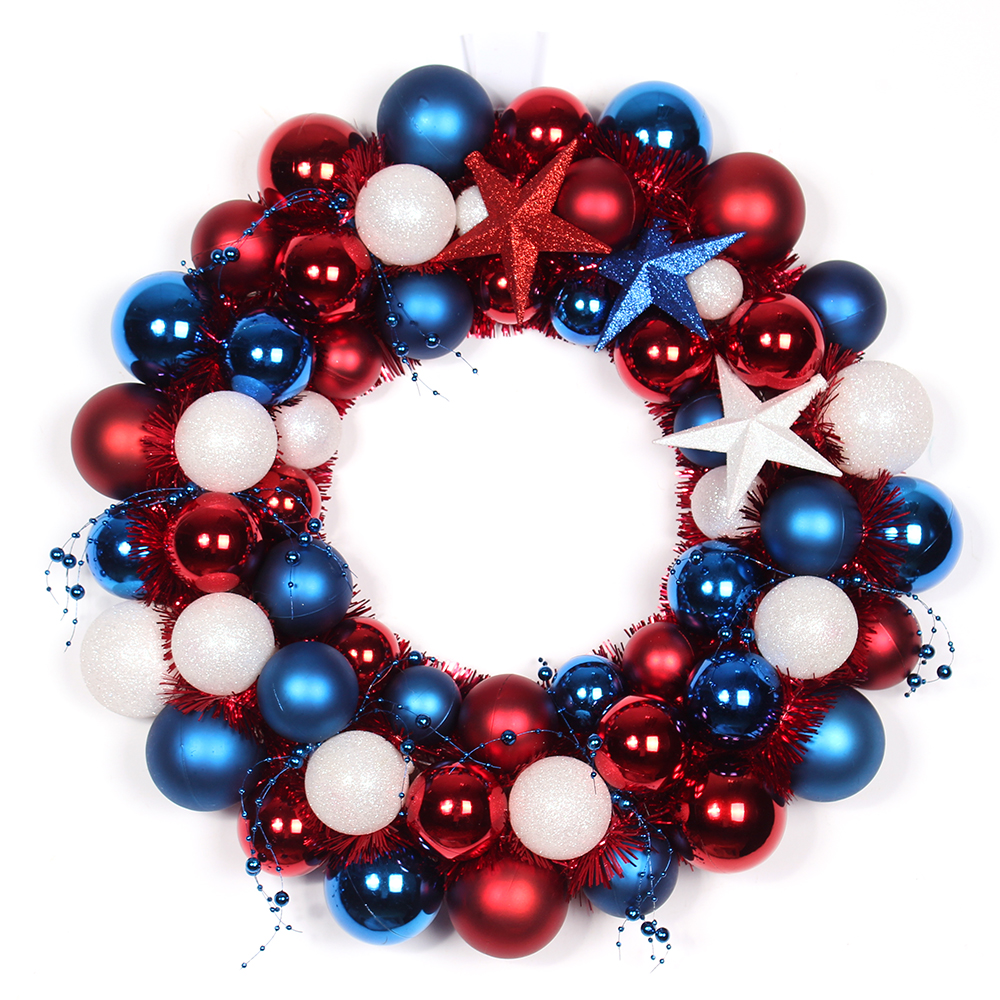 45cm drapeau USA en plastique couleur guirlande de boule de Noël