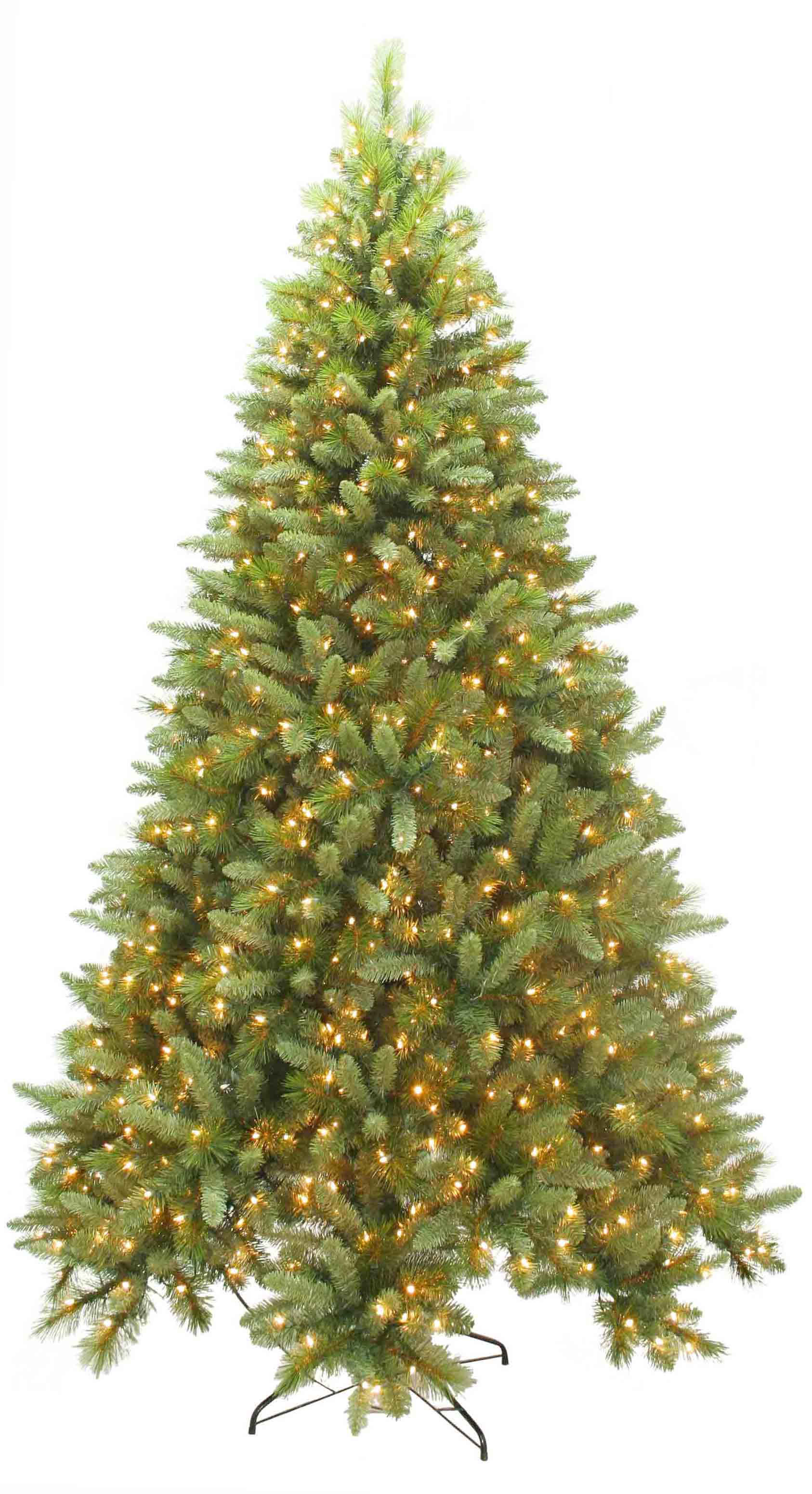 7,5-ft pre illuminato lenox rapido set pino chiaro luci albero di Natale