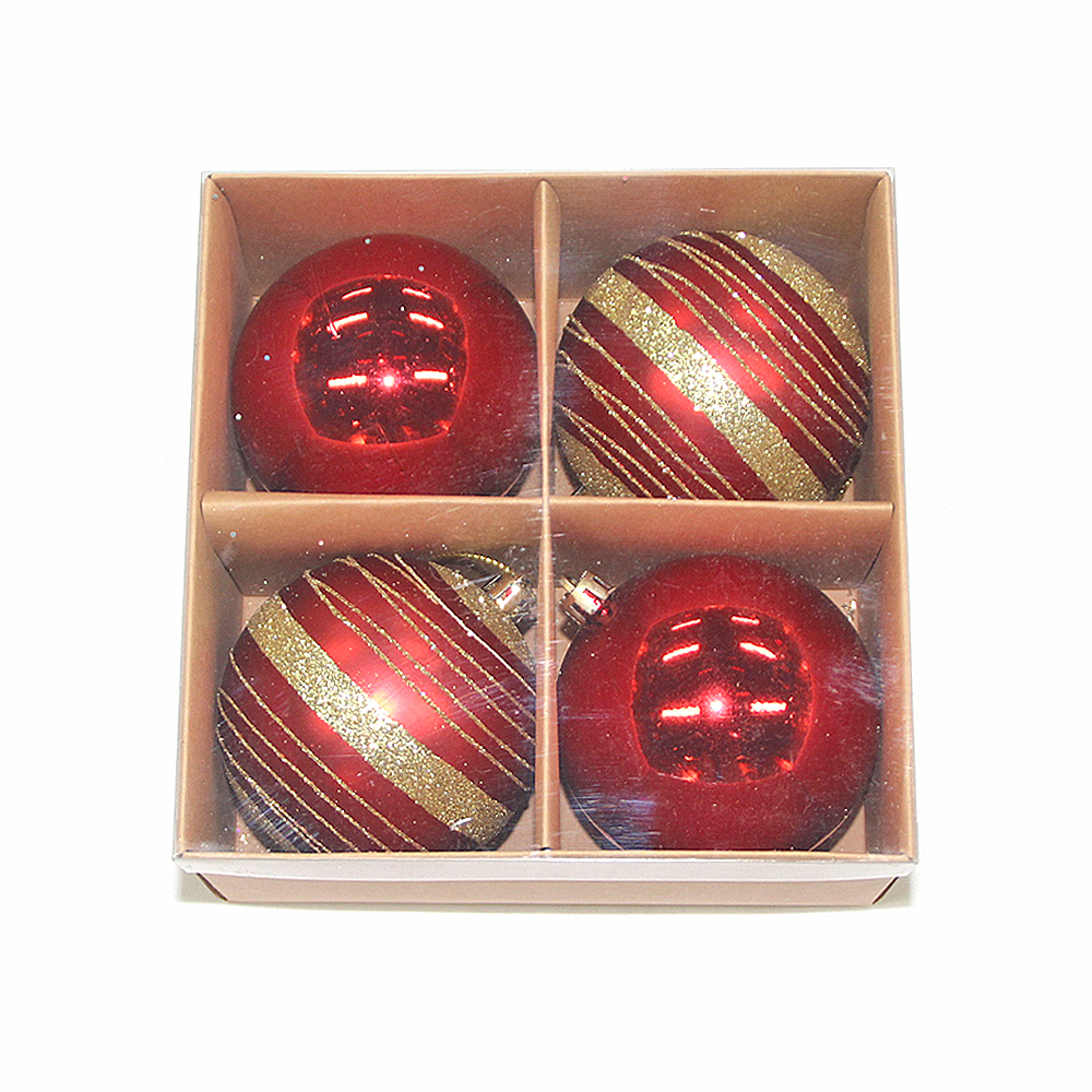 Attractive shatterproof plastic christmas decorated tree ball