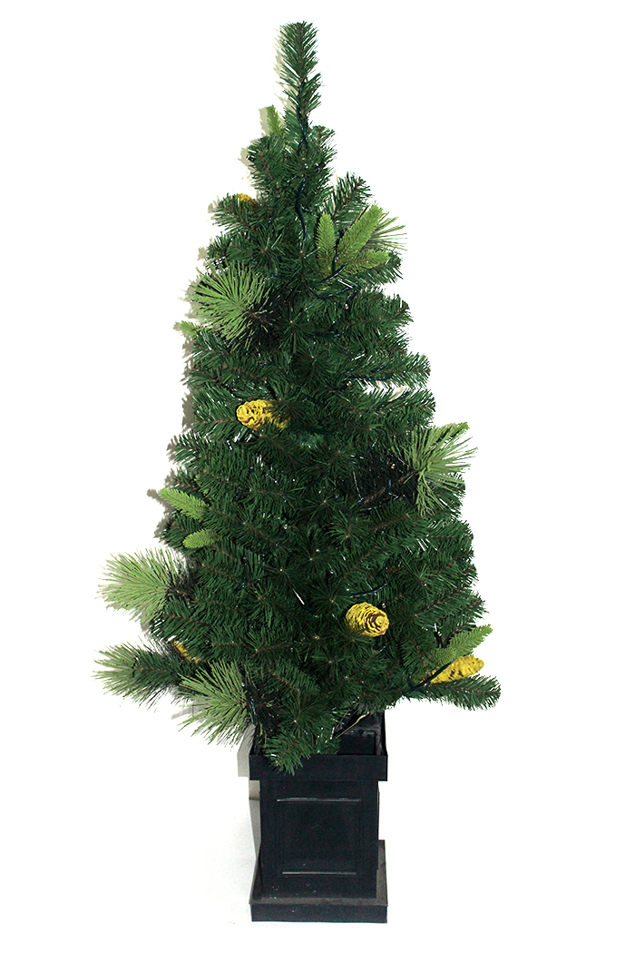 BEST SELLING 4.5' PVC VERDE INGRESSO ALBERO CON LUCI CHIARE