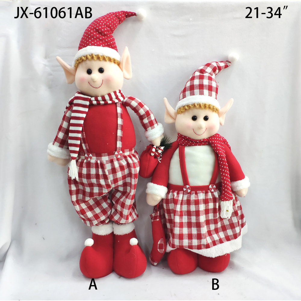 Christmas gift ornaments tree hanging plush santa claus doll Christmas elf