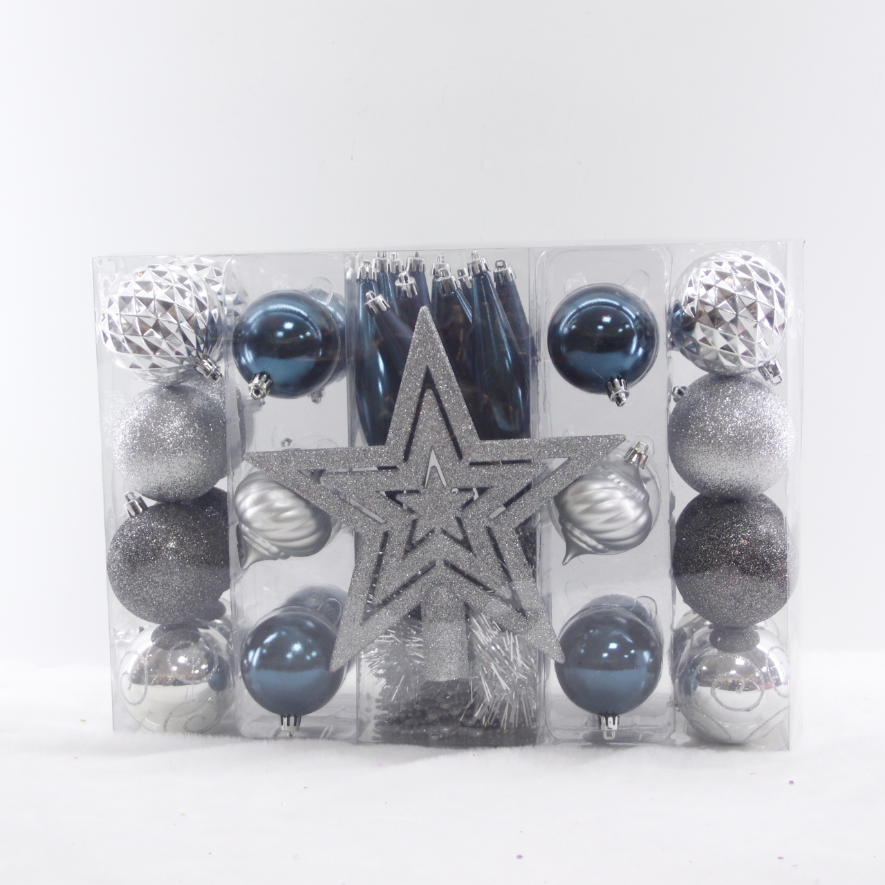 Christmas tree decorations balls sets colorful plastic christmas hanging balls ornaments