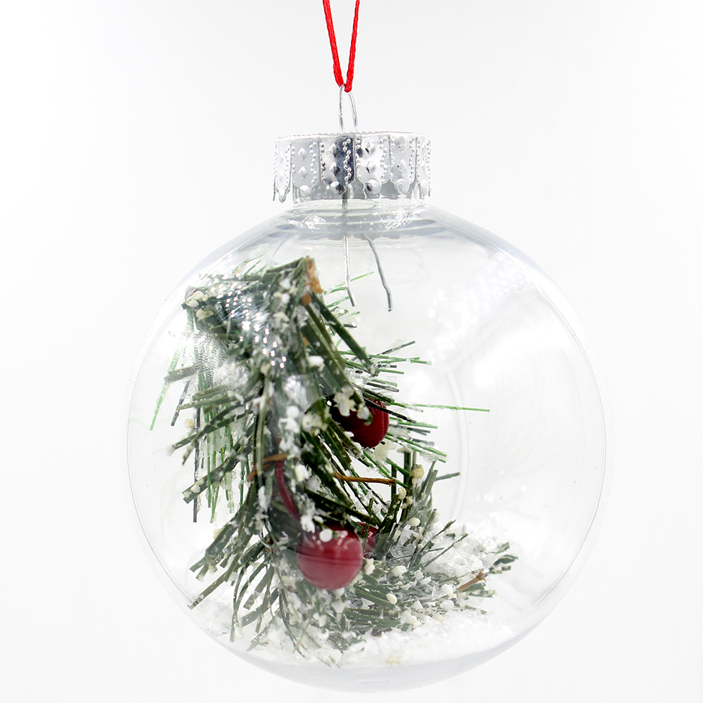 Schakel transparante Plastic bal Kerst ornamenten