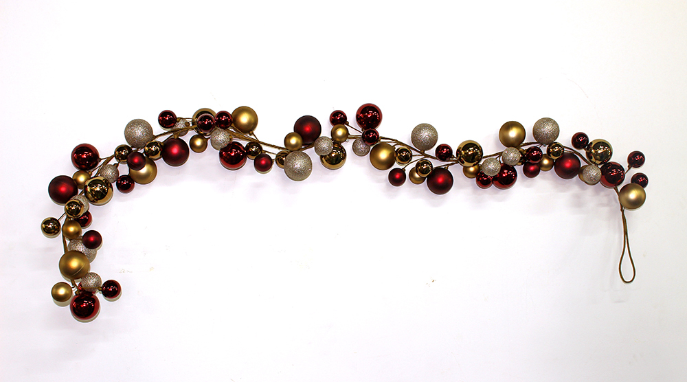 Decorative Shatterproof Plastic Christmas Ball Garland