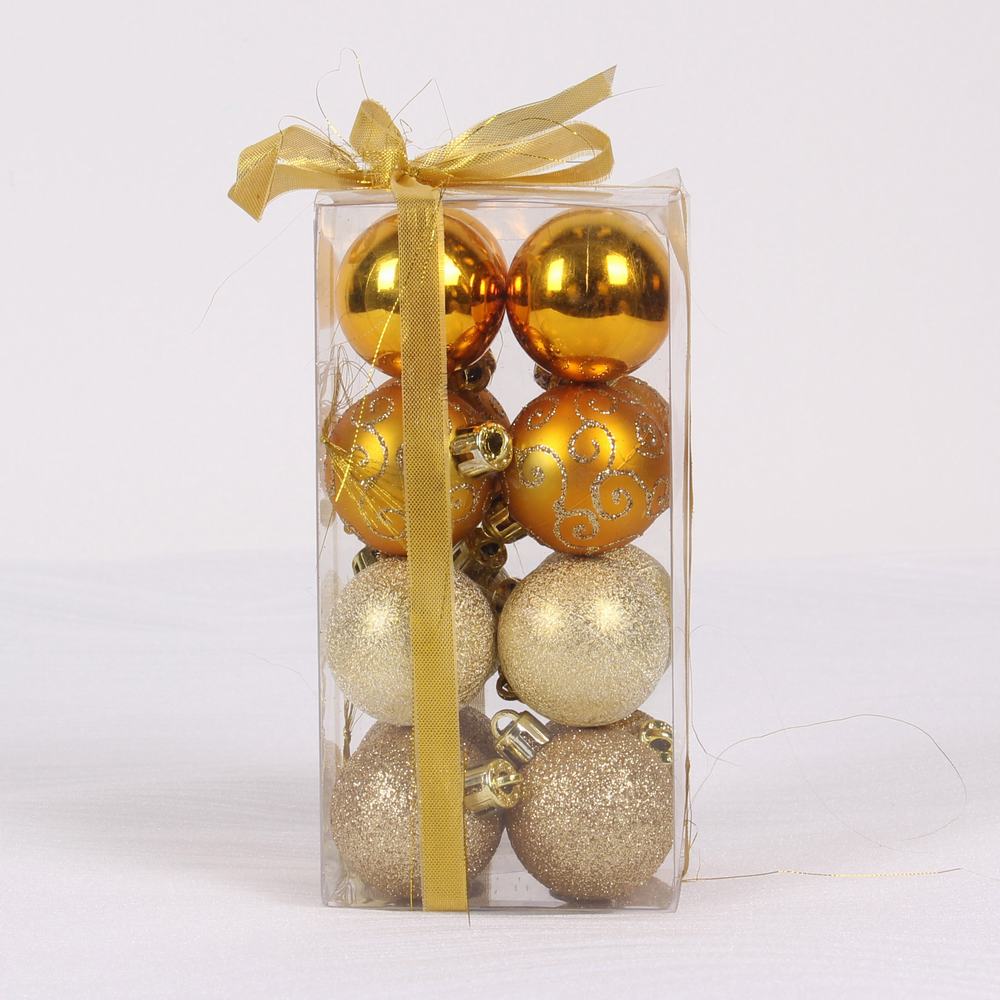 Decoración plástica durable de la bola de Navidad decorativa