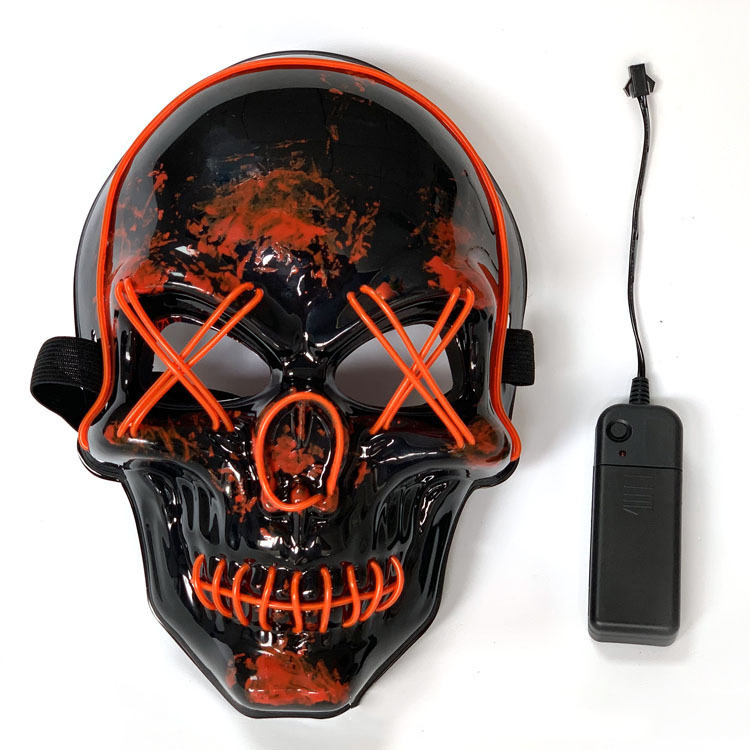 China Festival party decoration light up Rave Masquerade Funny Colorful Cosplay led halloween face mask manufacturer