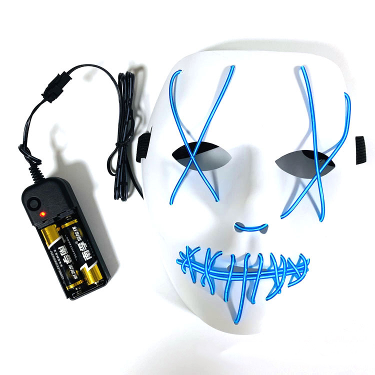 China Festival party decoration light up Rave Masquerade Funny Colorful Cosplay led halloween face mask manufacturer