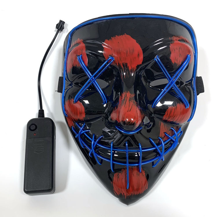 China Festival party decoration light up Rave Masquerade Funny Colorful Cosplay led halloween face mask manufacturer
