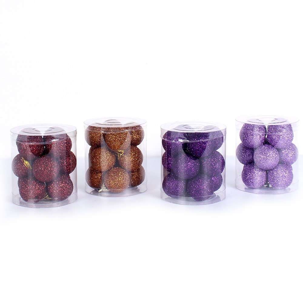 Boule de Noël en plastique de plaine Glitter