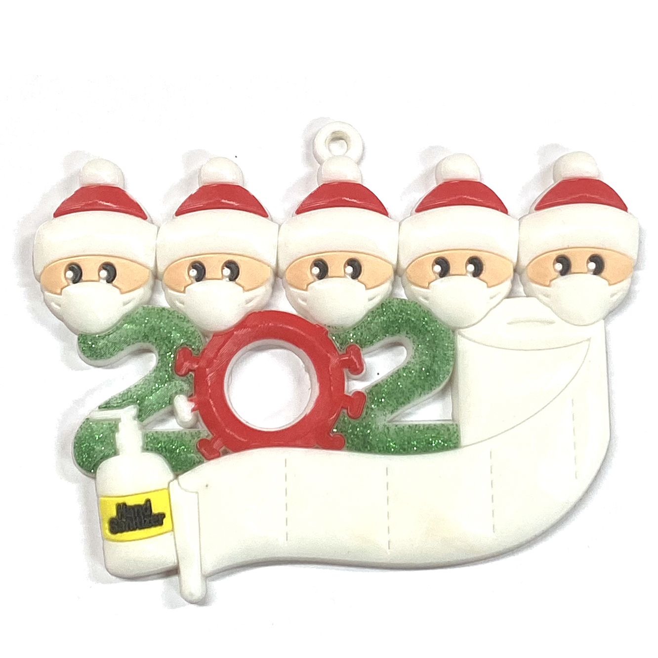 Glitter quarantine ornament 2020 for Christmas tree hanging ornaments DIY family decoration In stock