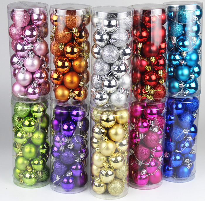 Wiszące Luxury Plastic Xmas zestaw kulek dekoracyjnych