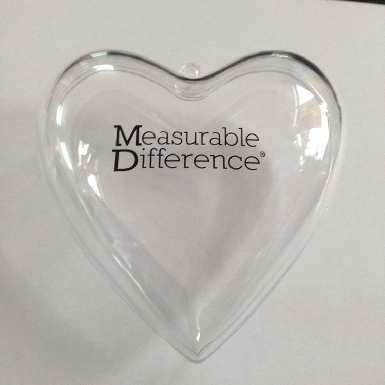 Heart Shape Plastic Hanging Openable Ornament