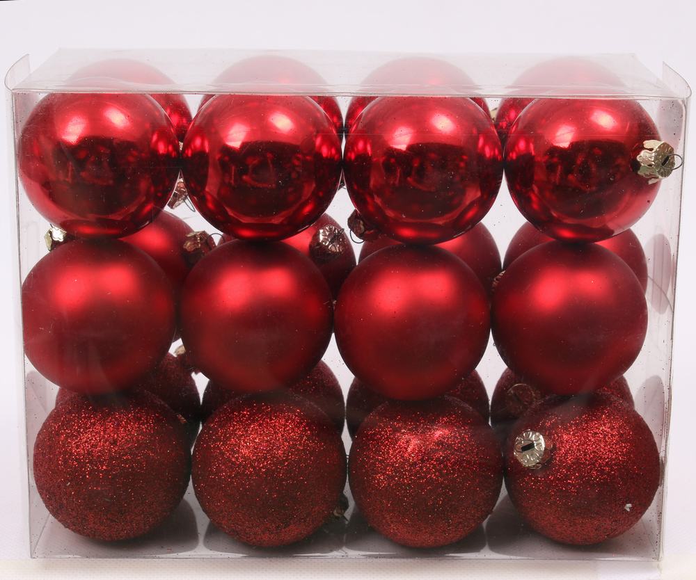High quality plastic hand painted christmas baubles