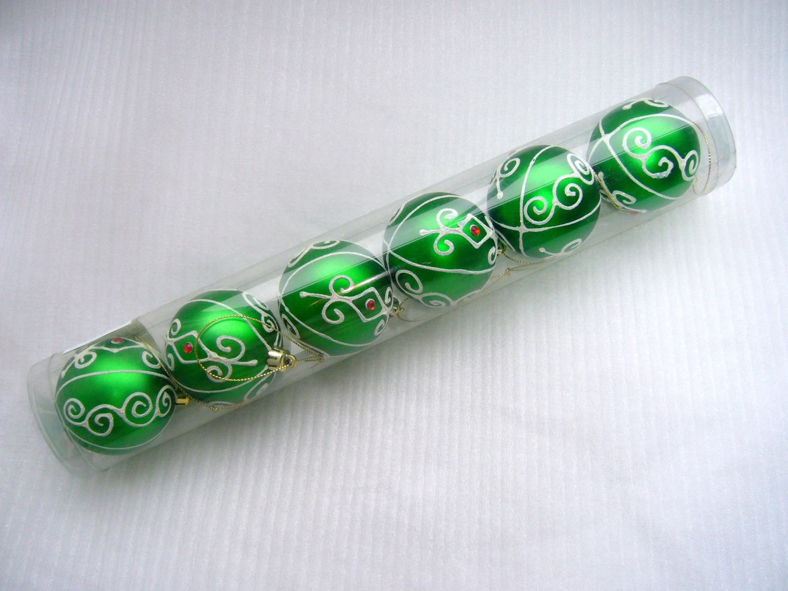 Luxe kunststof kerst schilderij bal