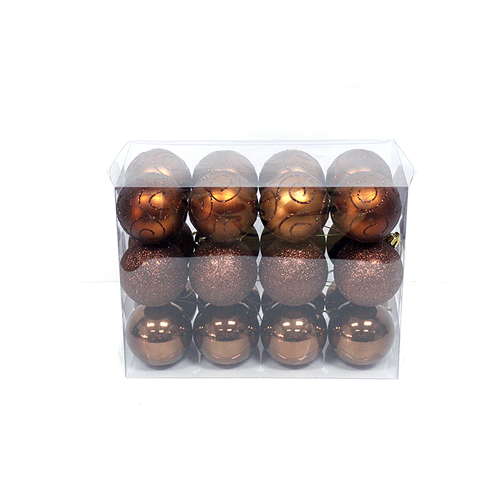 New Design Painted Xmas Plastic Ornament Ball