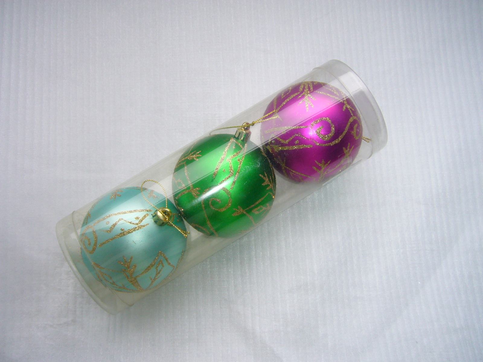 Nuevo estilo de navidad ornamento bola de plástico