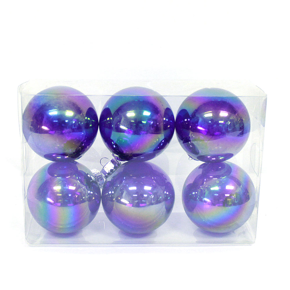 Nieuw type Christmas Rainbow finish plastic opknoping bal