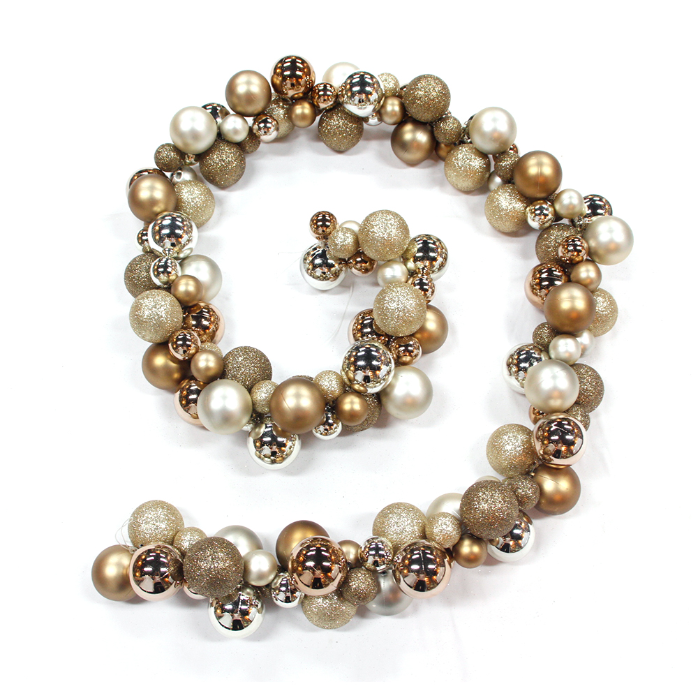 New Type Hot Selling Plastic Xmas Ball Garland