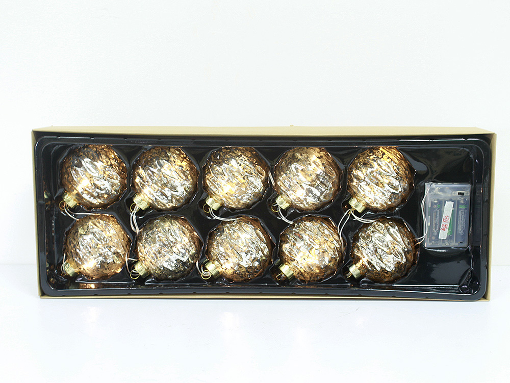 New Type Promotional Glass Lighted Ball Ornaments