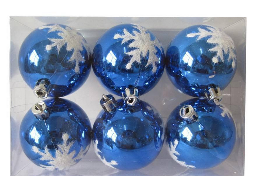 Painted Shatterproof Plastic Xmas Ball