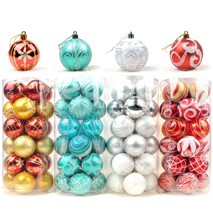 Promotional Hot Selling Platic Xmas Ball Set