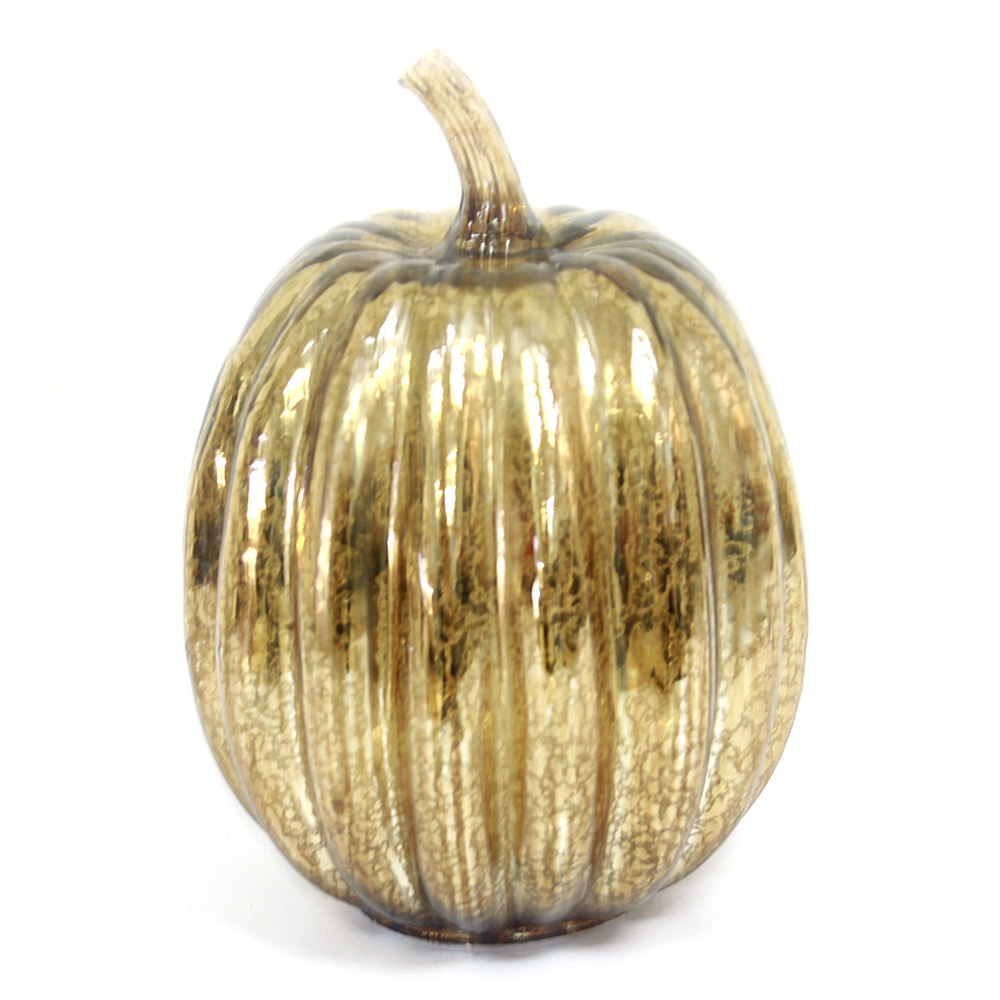 Pumpkin Shaped Glass Lighted Ornament