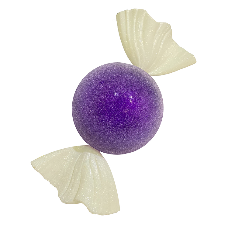 Purple plastic glitter 18inch christmas candy ornament for xmas tree hanging home festival decor