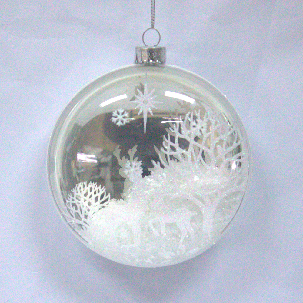 Salable High Quality Christmas Plastic Flat Ornament