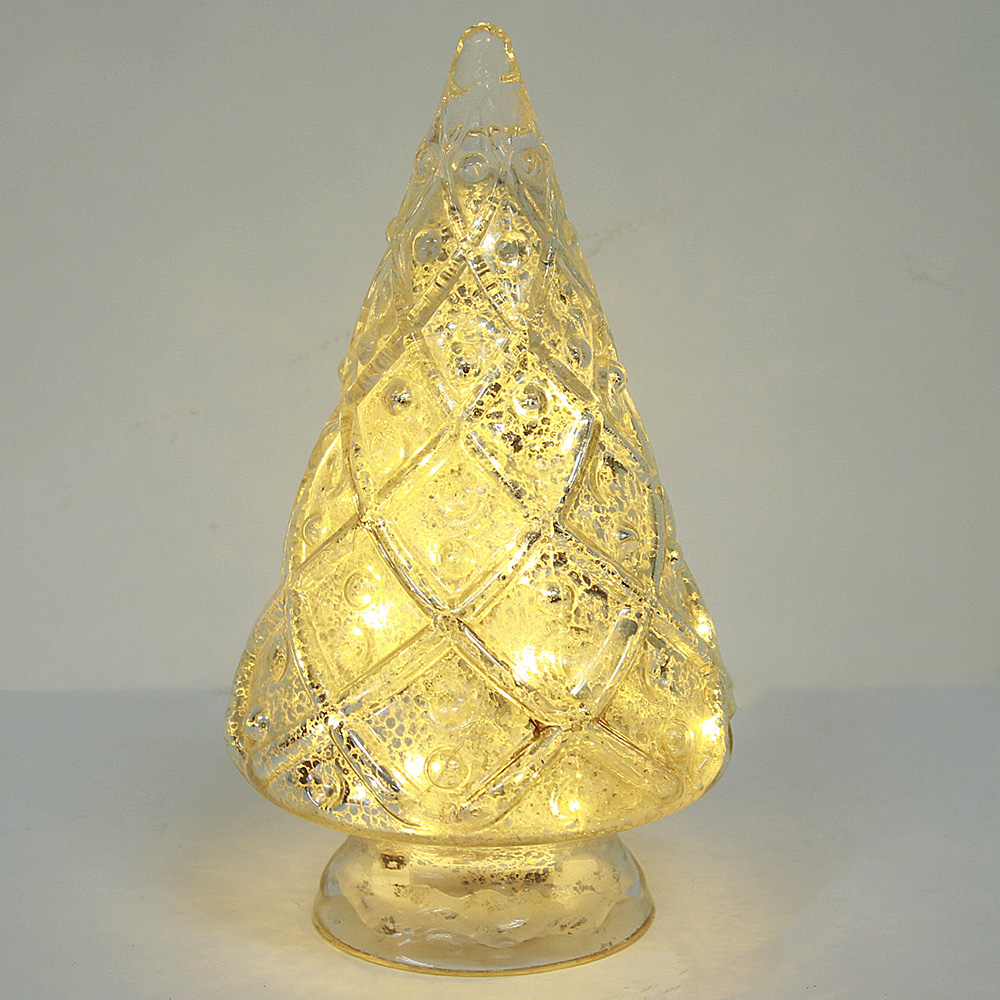 Salable Lighted Christmas Ornament Glass Tree