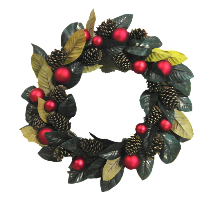 زينة عيد الميلاد إكليلا من الزهور مع الأوراق الخضراء بالجملة