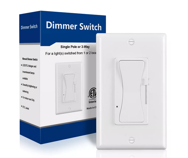Dimmer triac 125V 600W Interruttore dimmer a led a LED singolo per il controllo della lampada