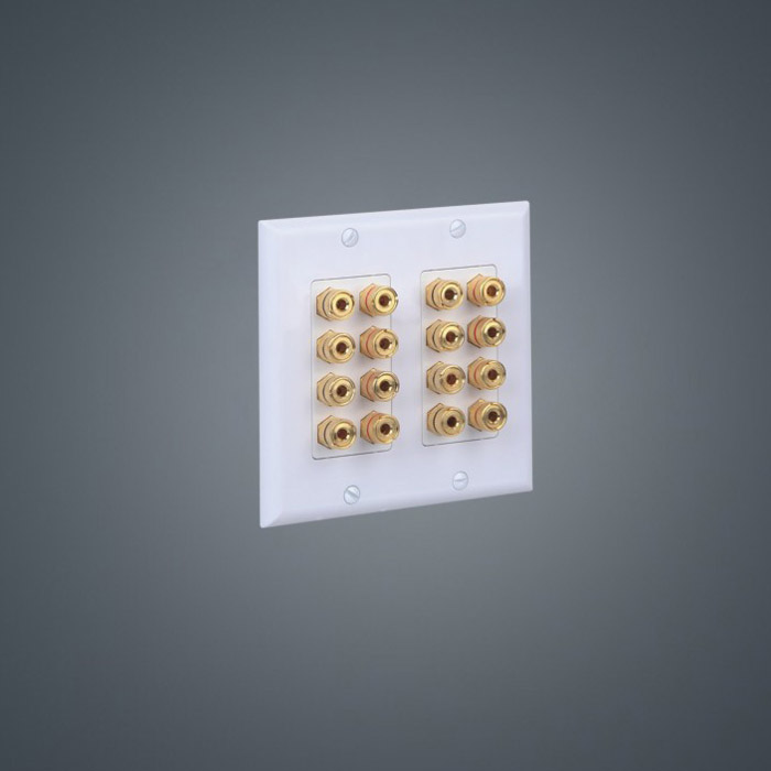 Plaque de plaque d'insertion en plastique ABS de type US hexagonal de type 120 à 8 trous US pour audio / vidéo