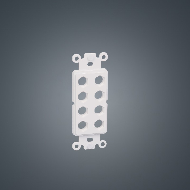 Plaque de plaque d'insertion en plastique ABS de type US hexagonal de type 120 à 8 trous US pour audio / vidéo