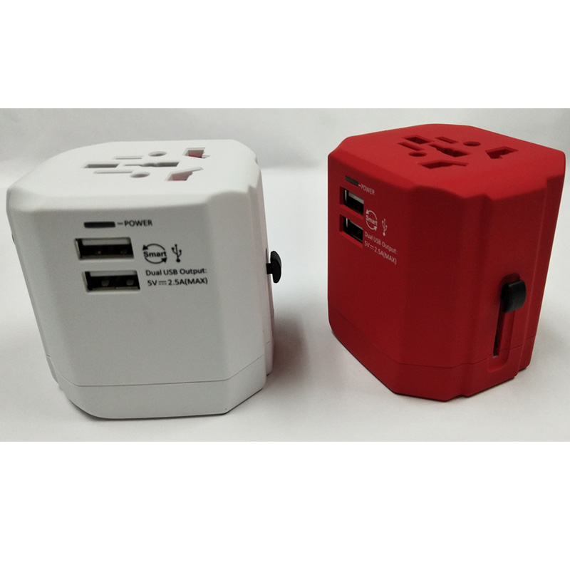 All in one multi plug socket travel power adapter universal tablet mobile charger USB travel charger
