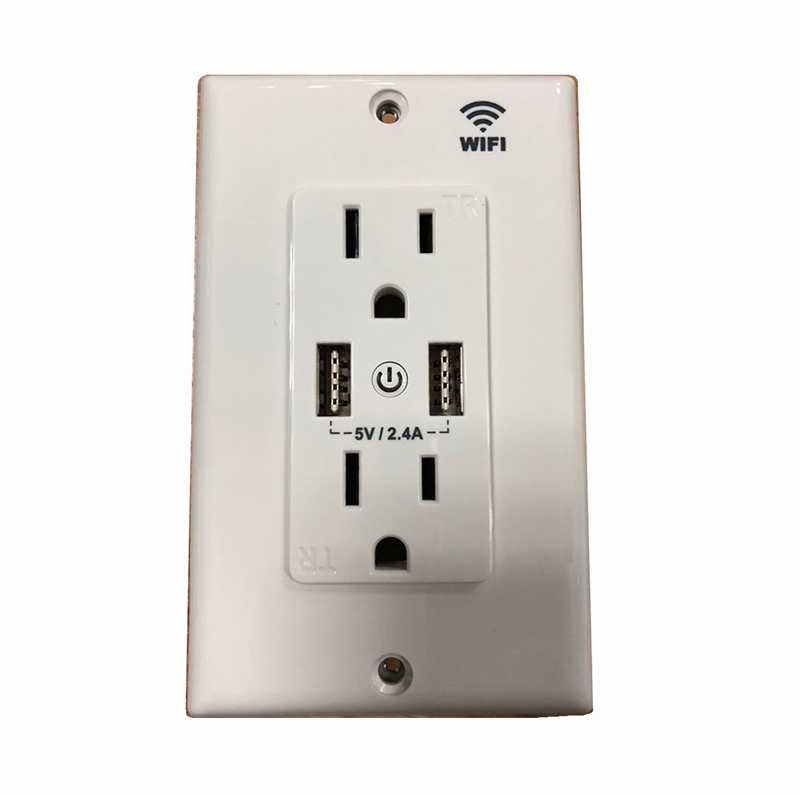 Americano standard amazon alexa wifi usb wallplate presa intelligente presa presa con luce a led