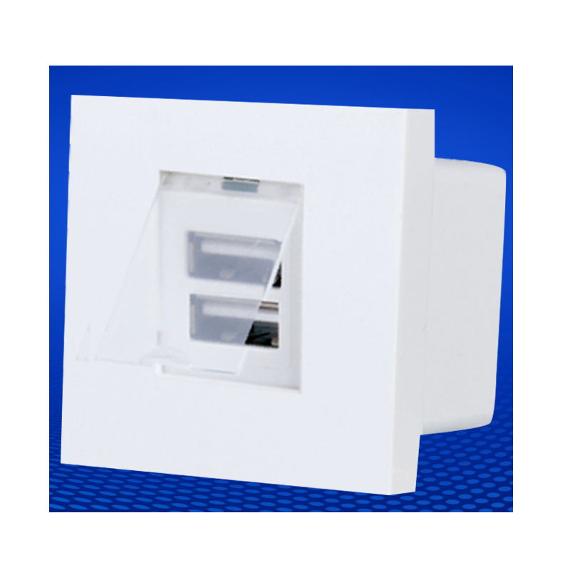 I moduli di ricarica con doppia interfaccia USB 45 * 45mm sono prese da pannello in stile europeo di tipo 80 con coperchio protettivo