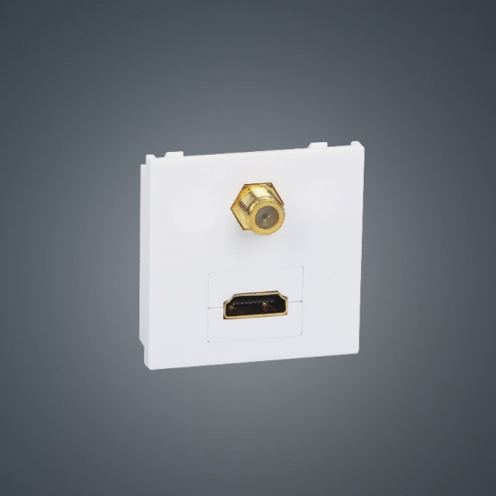 Connecteur F Assemblage insérer la plaque murale Panneau des accessoires multimédia multifonctions