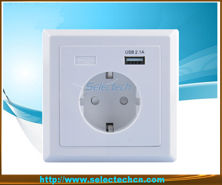 Germany Socket USB Wall plate Charger USB-18
