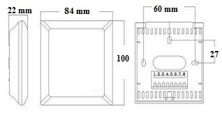 Humidity and temperature sensor/transmitter for Wall Mounting without display SE-MW series
