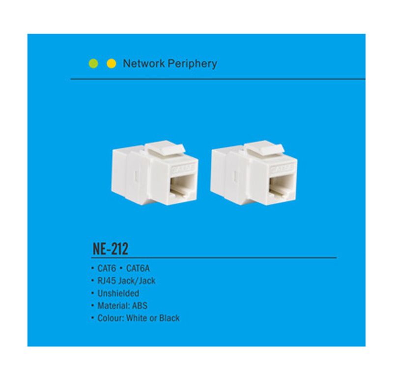 Presa Keystone Rete NE-212 Cat6 Cat6A Connettore schermato trapezoidale RJ45 8P8C